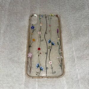 IPhone XR Clear Multi-Colored Floral Case